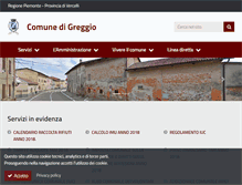 Tablet Screenshot of comune.greggio.vc.it